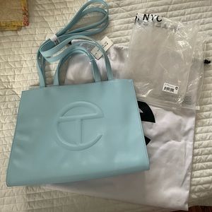 Telfar Medium Pool Blue Shopping Bag